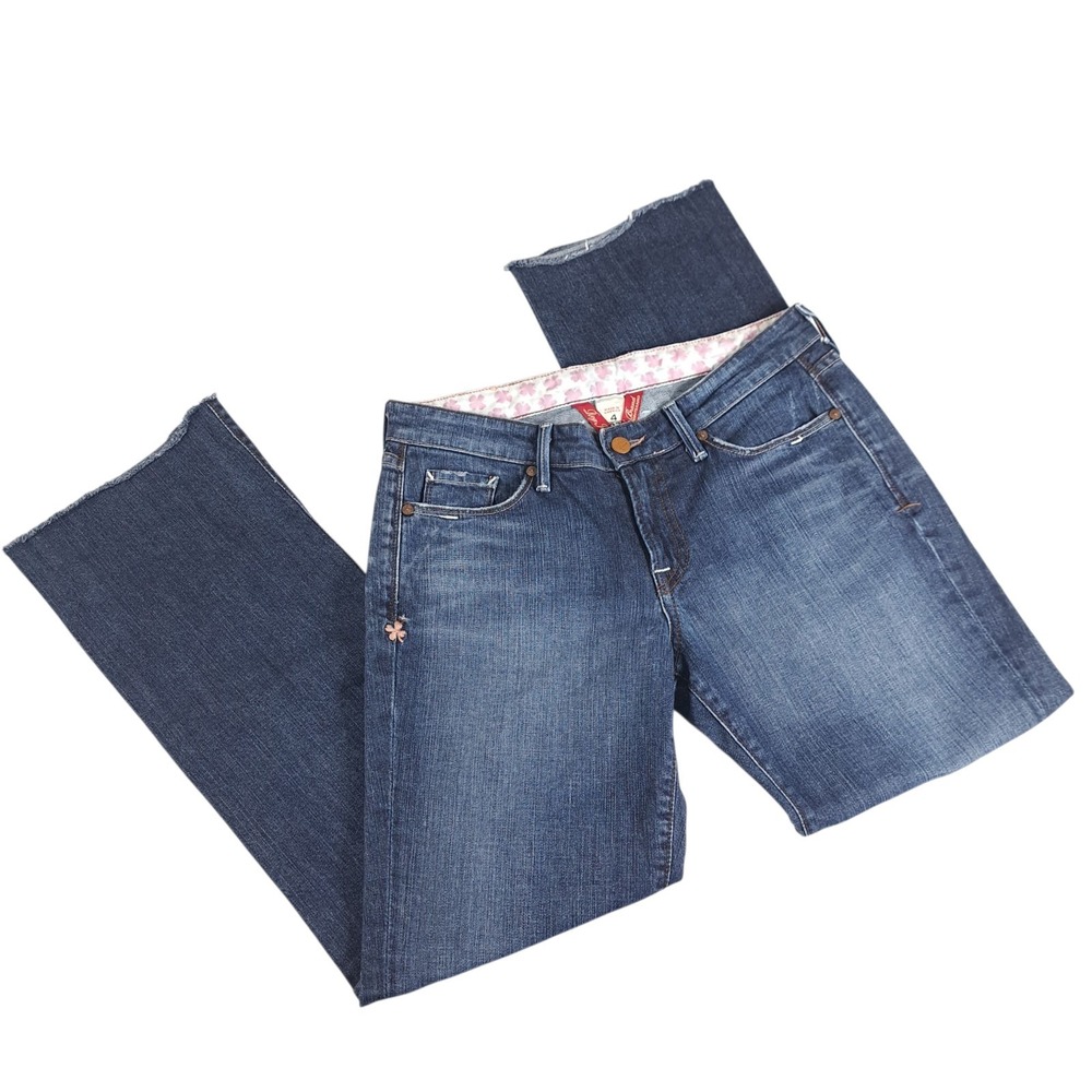 Lucky Brand Dungaree Women's Denim Jeans Low Crop 4/27 Classic Rider Casual
